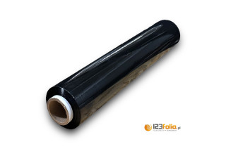 Folia stretch czarna 2,5 kg – rolka z palety 360 szt. Folia stretch czarna 2,5 kg – rolka z palety 360 szt.