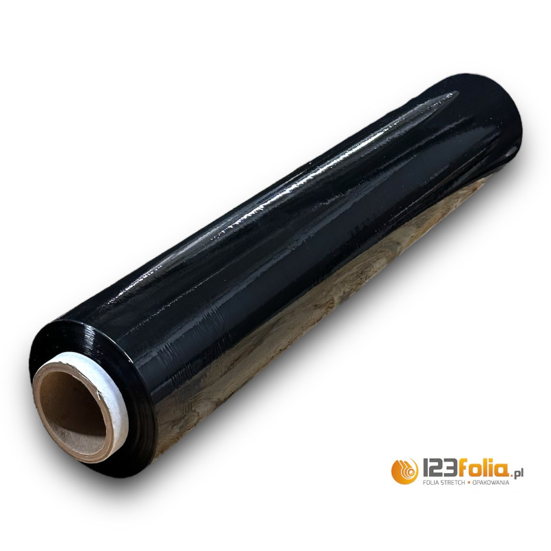 Folia stretch czarna 2,5 kg – rolka z palety 360 szt. Folia stretch czarna 2,5 kg – rolka z palety 360 szt.