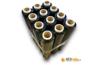 Folia stretch CZARNA 2,5kg PAKIET 12szt.