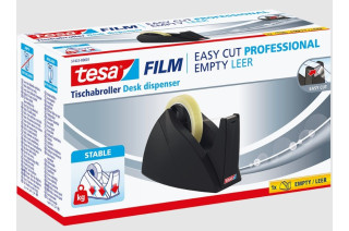 Dyspenser stacjonarny TESA Easy Cut Professional do rolek 66m x 25mm, czarny