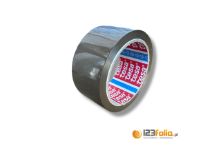 Brązowa taśma pakowa Tesa 4263 solvent 48x66 mm – zbliżenie na rolkę