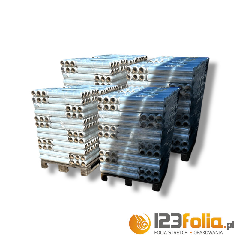 Folia stretch transparentna pół palety – 252 sztuk