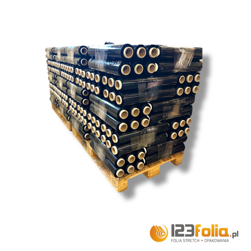 Folia stretch czarna 1,5kg (252szt.)