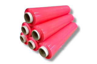 folia stretch kolorowa różowa 3kg