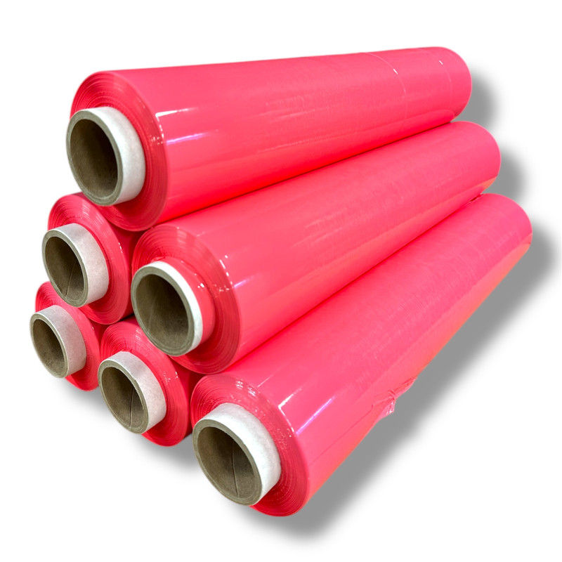 folia stretch kolorowa różowa 3kg