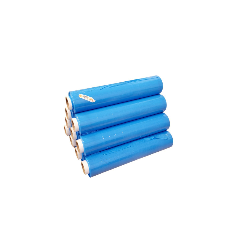 Folia stretch niebieska 1,5kg cienka tulejka