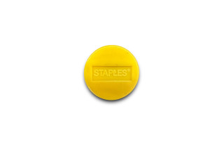 Magnes do tablic magnetycznych STAPLES 10mm ŻÓŁTY