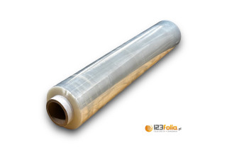 folia stretch transparentna 2,5 kg cienka tulejka 23 mikrony 50 cm – 123Folia Gdańsk