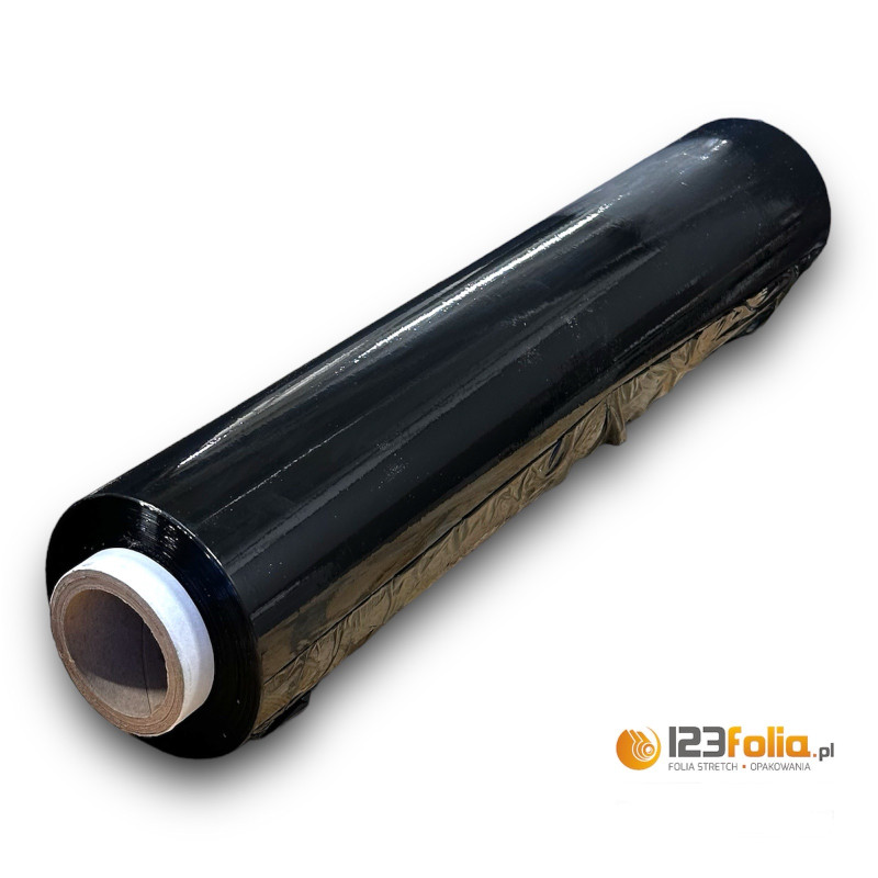 Stretch folia czarna 3,30 kg – rolka do owijania palet